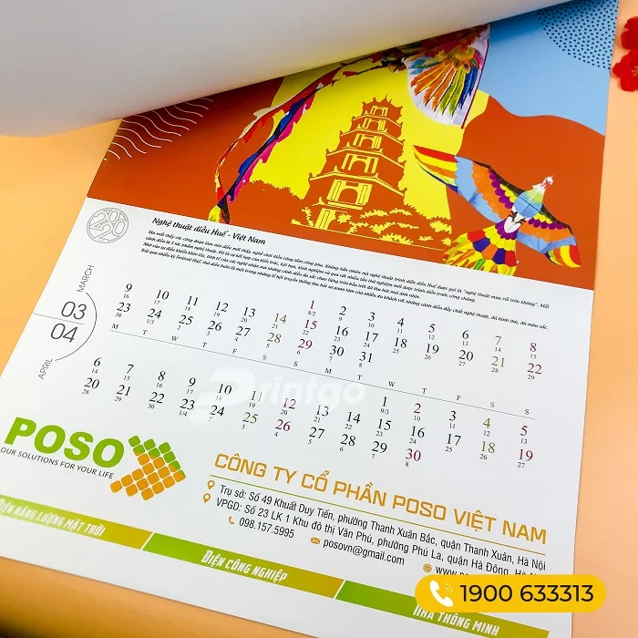 Printgo x Poso Việt Nam: Bộ lịch Tết thiết kế ấn tượng của doanh nghiệp năng lượng xanh