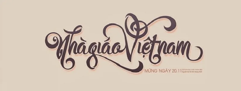 Ảnh bìa với chữ Nhà Giáo Việt Nam ấn tượng độc đáo