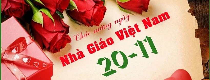 Ảnh bìa chúc mừng ngày nhà giáo theo phong cách vintage