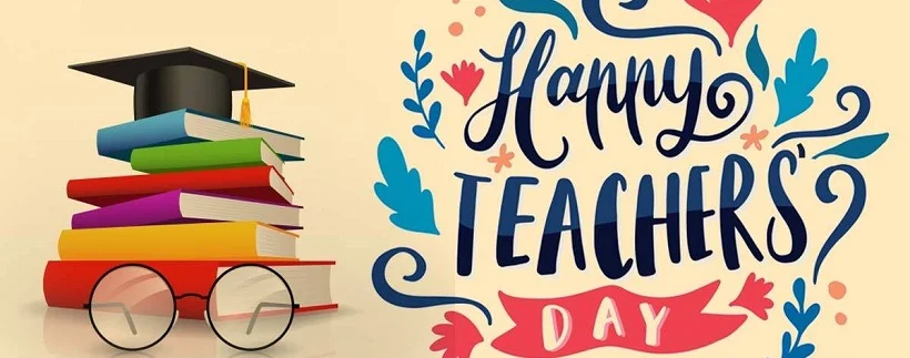 Bìa 20/11 với cụm chữ Chúc mừng ngày nhà giáo cách điệu