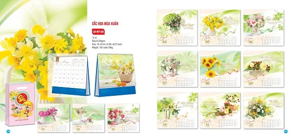 Tổng hợp mẫu lịch để bàn chữ A đẹp và mới nhất năm 2021