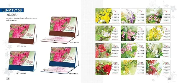 Tổng hợp mẫu lịch để bàn chữ A đẹp và mới nhất năm 2021