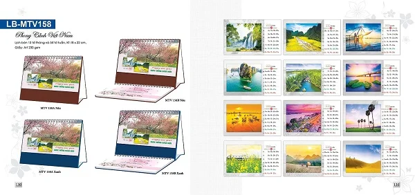 Tổng hợp mẫu lịch để bàn chữ A đẹp và mới nhất năm 2021