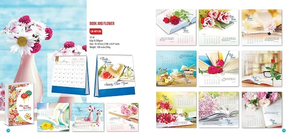 Tổng hợp mẫu lịch để bàn chữ A đẹp và mới nhất năm 2021