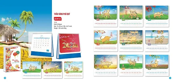 Tổng hợp mẫu lịch để bàn chữ A đẹp và mới nhất năm 2021