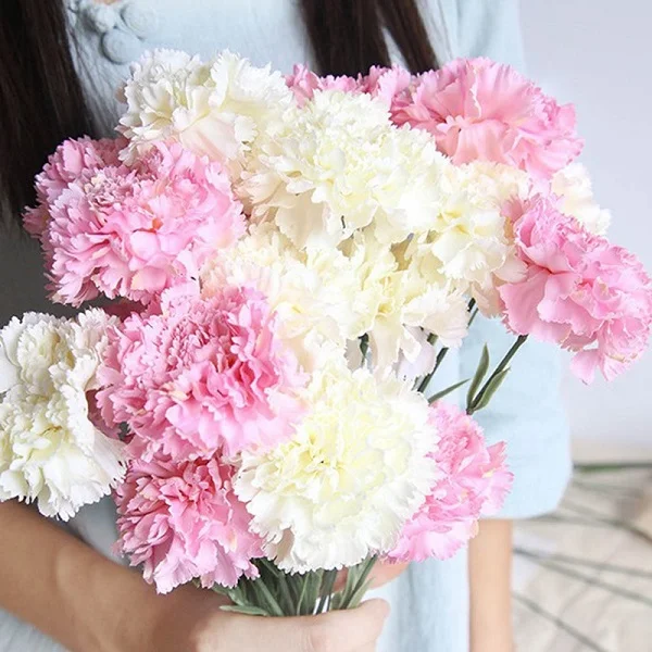 Giỏ hoa cẩm chướng rực rỡ sắc màu dành tặng thầy cô nhân ngày 20/11