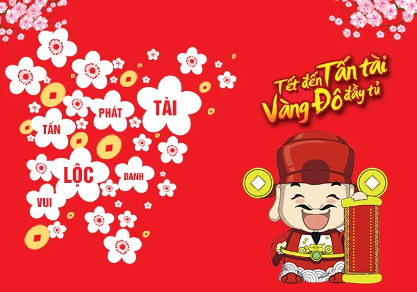 Mẫu chúc mừng năm mới cùng hình ảnh ông thần tài may mắn