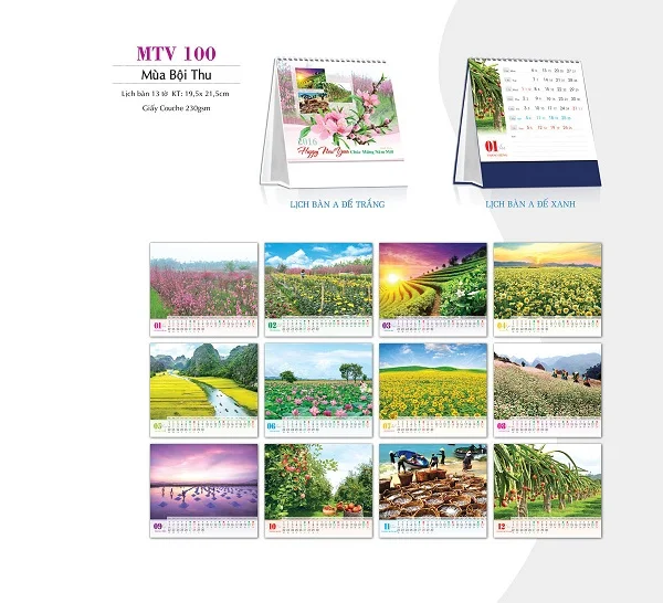 Top 20+ mẫu lịch tết mùa bội thu đẹp nhất năm 2021