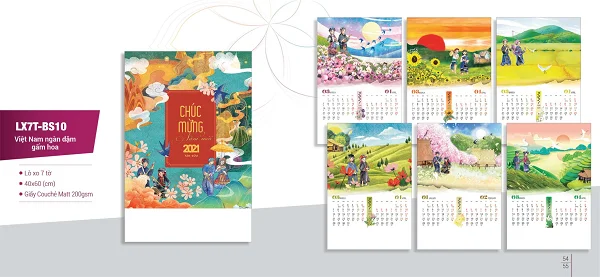 Top 20+ mẫu lịch tết mùa bội thu đẹp nhất năm 2021