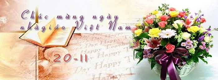Mẫu băng rôn với câu slogan 20/11 đặc trưng, quen thuộc