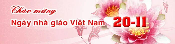 Mẫu băng rôn 20/11 thường sử dụng gam màu tươi sáng, nhã nhặn kết hợp với các họa tiết hoa trang trí