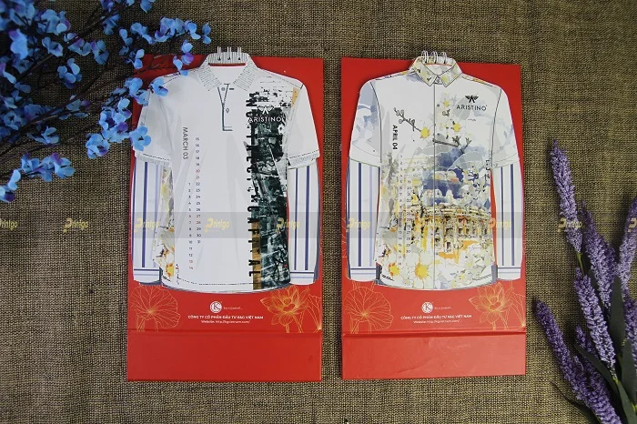 Printgo x Aristino: Bộ lịch để bàn ấn tượng dành cho ngành thời trang.