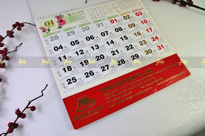 Printgo x Minh Tân Tiến: Thiết kế và in ấn lịch Tết lò xo giữa cho doanh nghiệp xây dựng