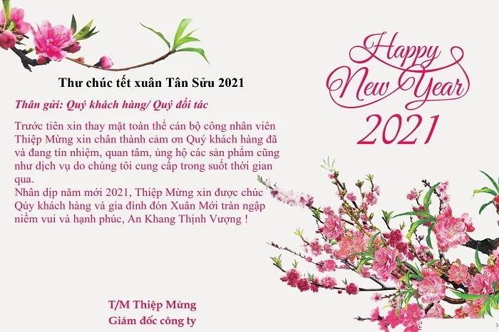 Tổng hợp mẫu thư chúc Tết khách hàng và đối tác trang trọng lịch sự nhất