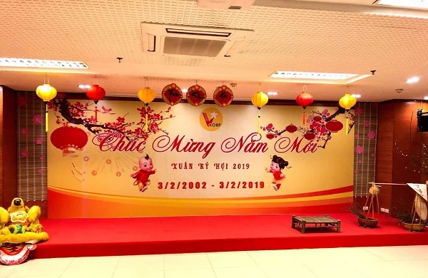 Tổng hợp 100+ mẫu Backdrop tất niên, Year End Party đẹp độc đáo nhất hiện nay