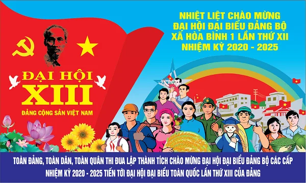 Font chữ của các mẫu băng rôn khẩu hiệu chào mừng Đại hội Đảng lần thứ XIII