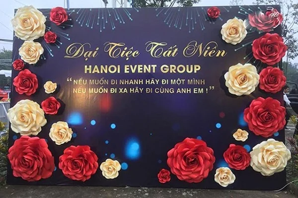 Chuyên thiết kế backdrop tất niên đẹp, độc đáo và ấn tượng