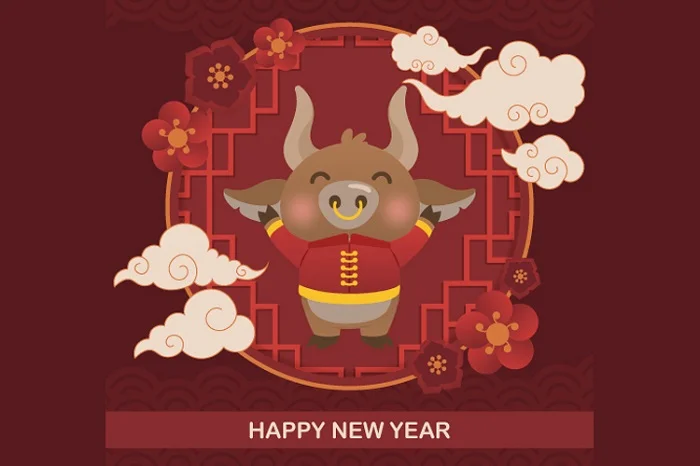Download trọn bộ vector con trâu chào tết Tân Sửu cực ấn tượng