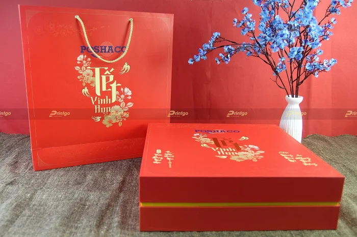 Printgo x Poshaco: Thiết kế và in ấn bộ hộp đựng quà Tết cho doanh nghiệp hoạt động trong lĩnh vực công nghiệp xây dựng