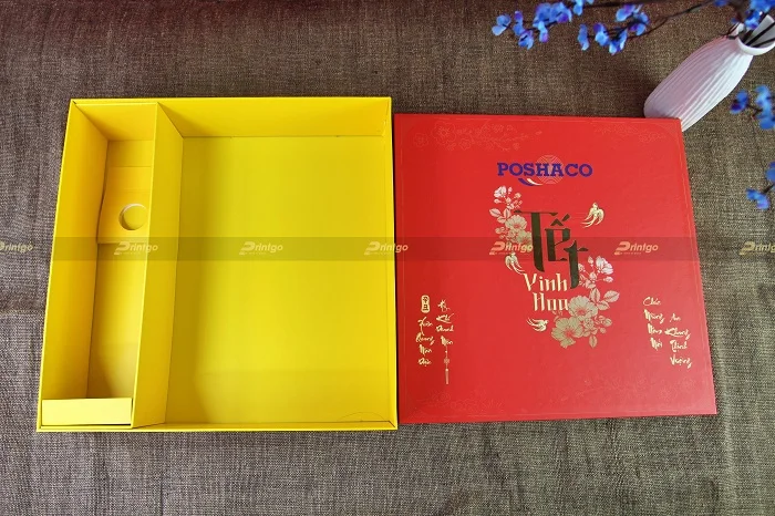 Printgo x Poshaco: Thiết kế và in ấn bộ hộp đựng quà Tết cho doanh nghiệp hoạt động trong lĩnh vực công nghiệp xây dựng