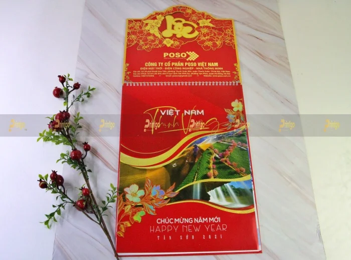 Printgo x Poso Việt Nam: Bộ lịch Tết 52 tuần dành cho doanh nghiệp hoạt động trong lĩnh vực năng lượng