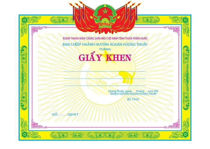 Tổng hợp 50+ mẫu bằng khen, giấy khen vector đẹp nhất hiện nay
