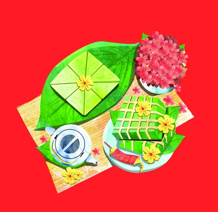 Tổng hợp các mẫu bánh chưng vector đẹp, độc đáo nhất