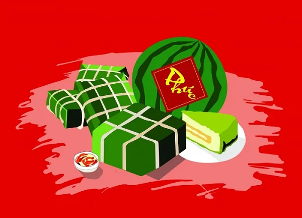 Tổng hợp các mẫu bánh chưng vector đẹp, độc đáo nhất