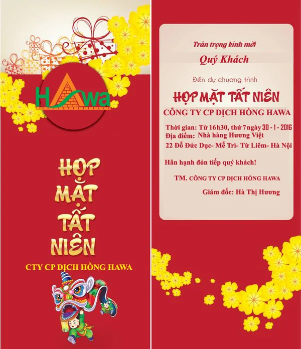 Tổng hợp các mẫu thư mời tất niên hay, ý nghĩa và ấn tượng nhất