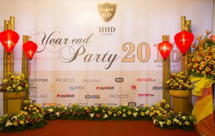 Trọn bộ 50+ mẫu backdrop year end party ấn tượng nhất dịp cuối năm