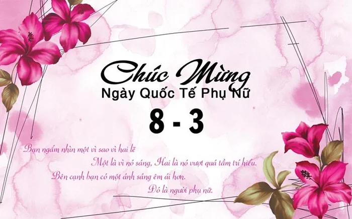 Download miễn phí 30+ hình ảnh chúc mừng 8/3 độc đáo và ấn tượng nhất