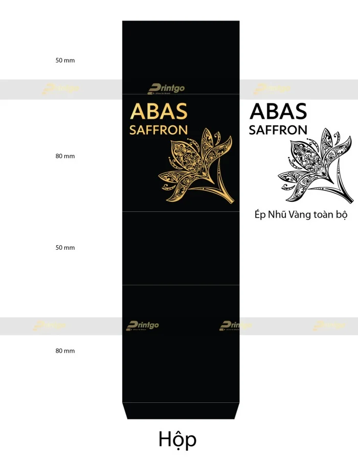 Printgo x Abas Saffron: Thiết kế và in ấn bao bì dành cho sản phẩm thảo dược cao cấp