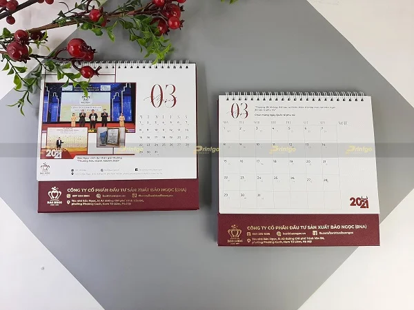Printgo x Bảo Ngọc: Thiết kế và in lịch để bàn bìa carton chữ A sáng tạo, ấn tượng