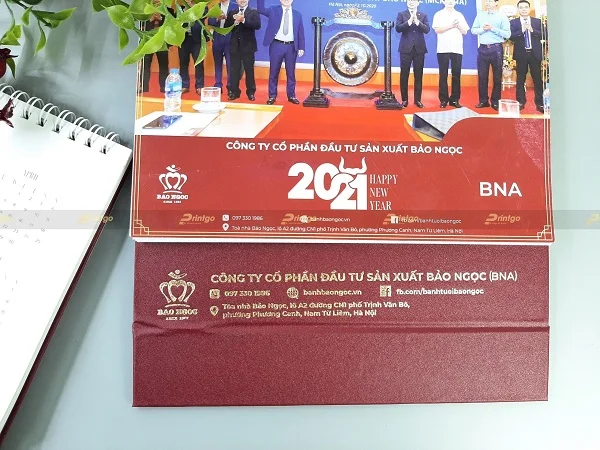 Printgo x Bảo Ngọc: Thiết kế và in lịch để bàn bìa carton chữ A sáng tạo, ấn tượng