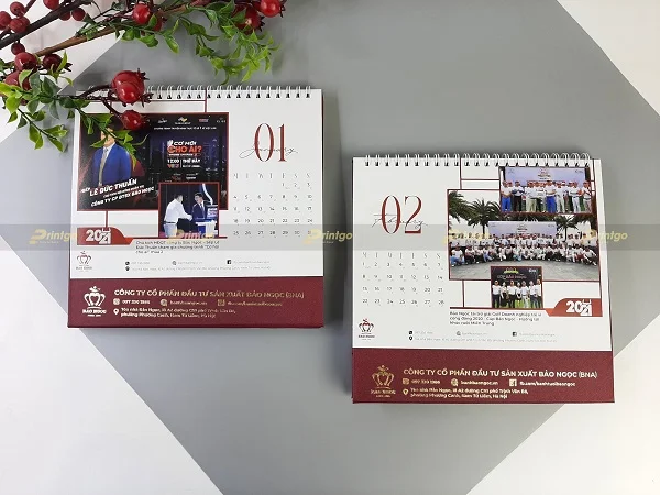 Printgo x Bảo Ngọc: Thiết kế và in lịch để bàn bìa carton chữ A sáng tạo, ấn tượng