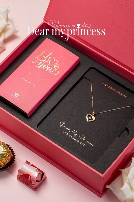 Printgo x Huy Thanh Jewelry: Đón valentine ngọt ngào cùng bộ hộp đựng trang sức sang trọng và thanh lịch
