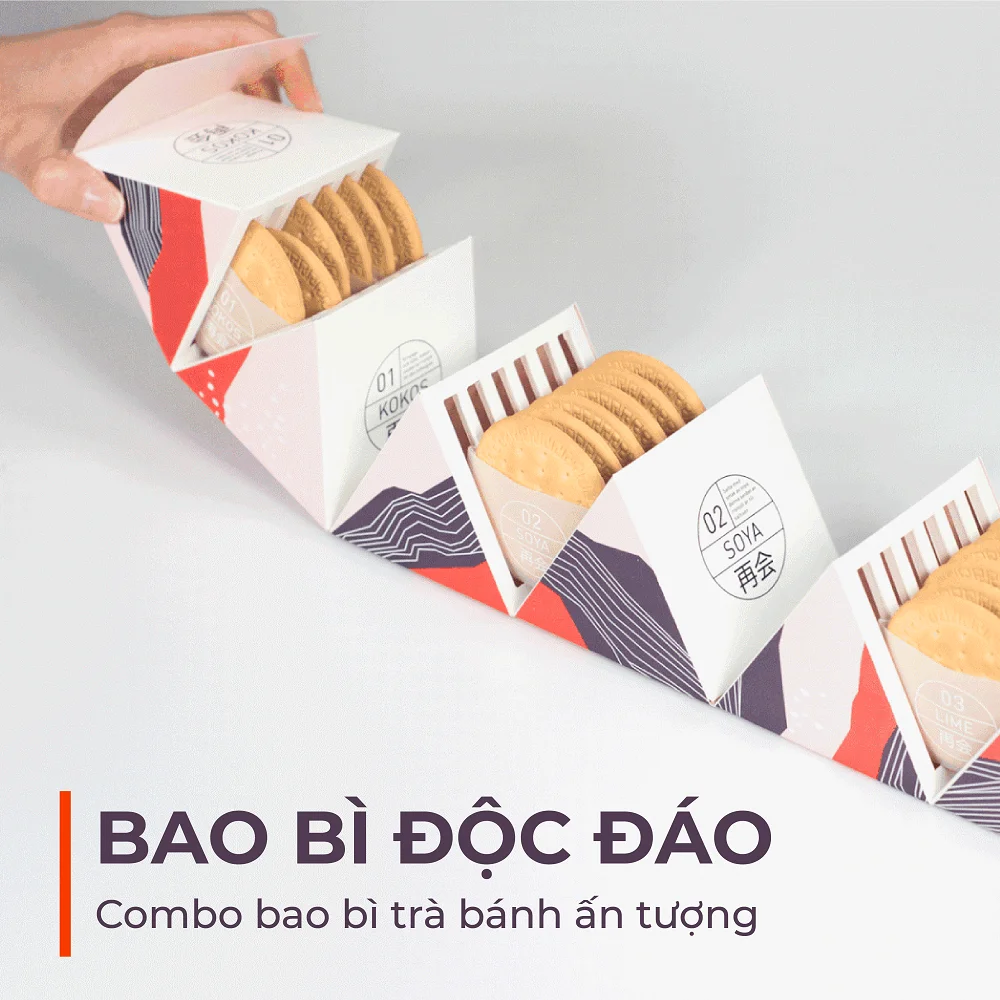 Mẫu bao bì combo bánh độc đáo