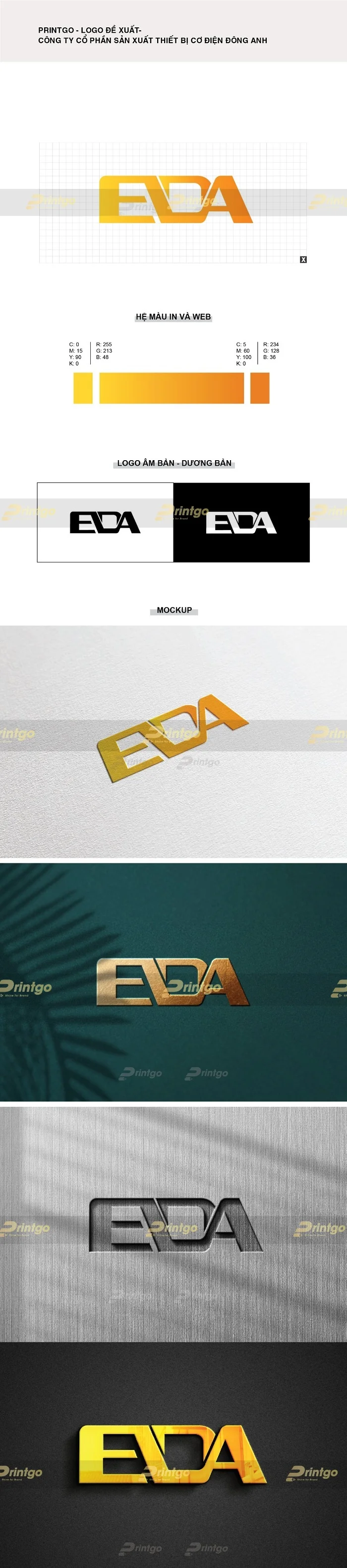 Printgo x EDA: Thiết kế bộ logo thương hiệu cho lĩnh vực năng lượng điện