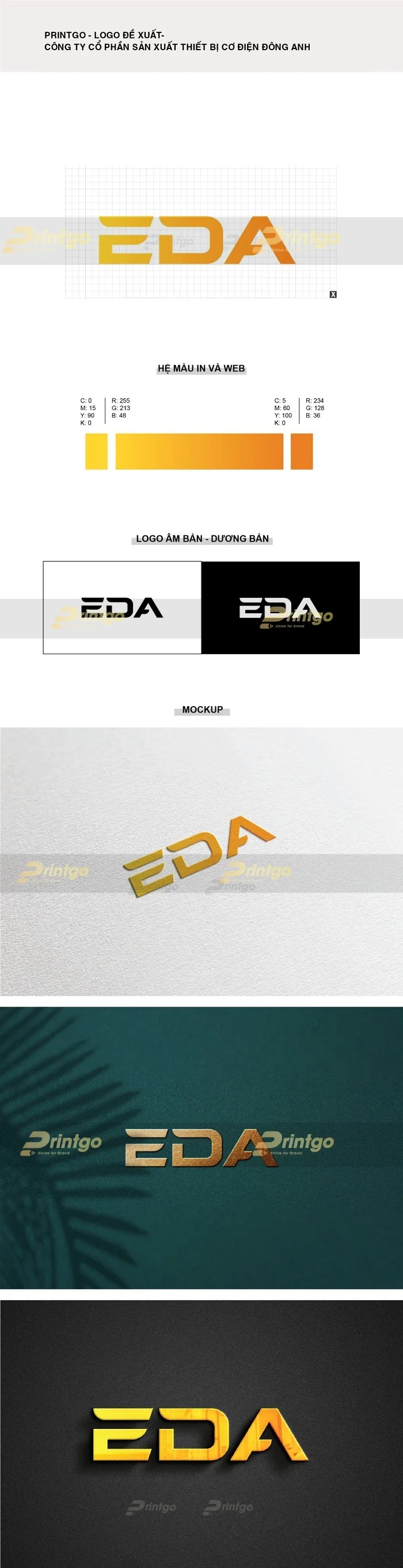 Printgo x EDA: Thiết kế bộ logo thương hiệu cho lĩnh vực năng lượng điện