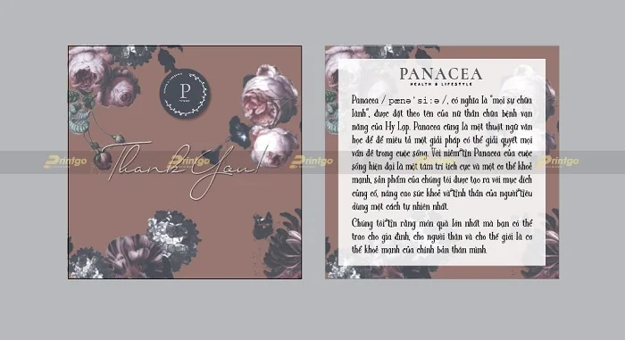 Printgo x Panacea: Thiết kế và in ấn bộ nhận diện thương hiệu độc đáo, ấn tượng