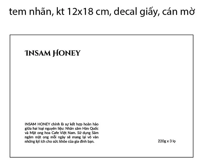 Printgo x Insam Honey: Thiết kế và in ấn hộp giấy kraft dành cho sản phẩm mật ong thiên nhiên