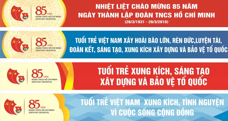 In băng rôn khẩu hiệu 30/4 đẹp, chất lượng