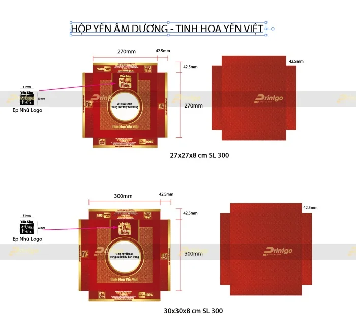Printgo x Đại Nam: Mẫu thiết kế và in ấn hộp đựng yến sào cao cấp