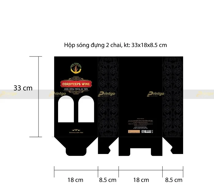 Printgo x Đông Thảo Nam: Trọn bộ bao bì cao cấp cho sản phẩm Đông trùng hạ thảo 