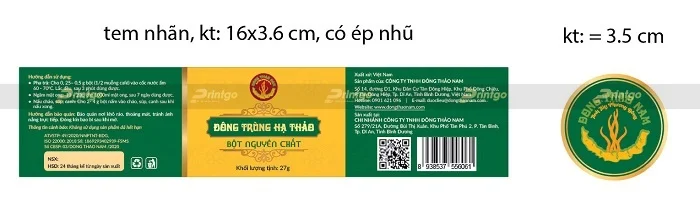 Printgo x Đông Thảo Nam: Trọn bộ bao bì cao cấp cho sản phẩm Đông trùng hạ thảo 