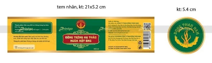 Printgo x Đông Thảo Nam: Trọn bộ bao bì cao cấp cho sản phẩm Đông trùng hạ thảo 