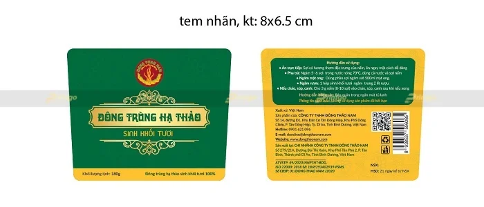 Printgo x Đông Thảo Nam: Trọn bộ bao bì cao cấp cho sản phẩm Đông trùng hạ thảo 