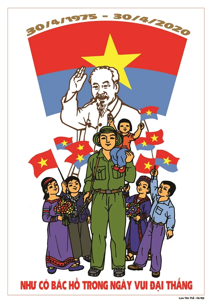 Tải miễn phí bộ tranh cổ động 30/4 đẹp và ấn tượng nhất