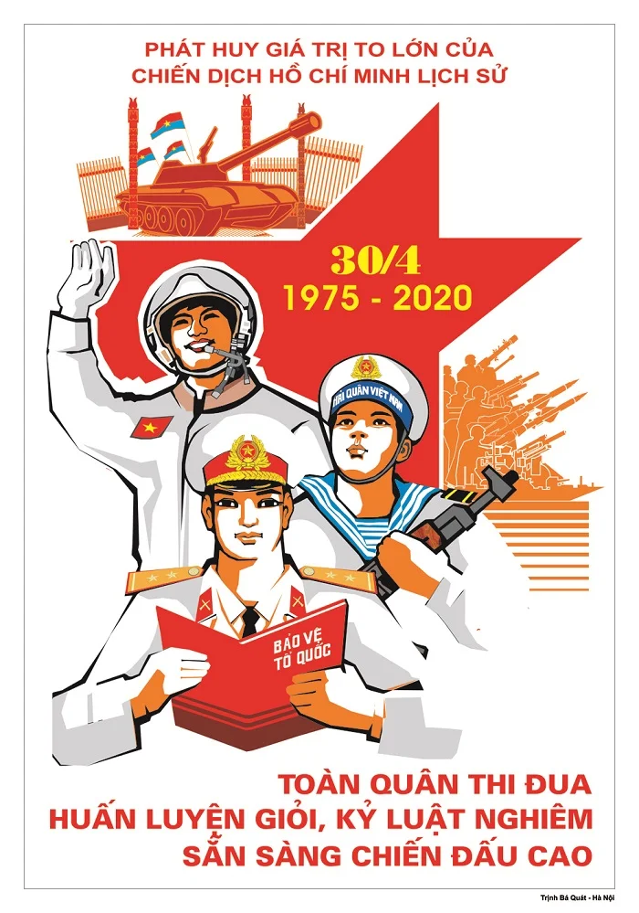 Tải miễn phí bộ tranh cổ động 30/4 đẹp và ấn tượng nhất