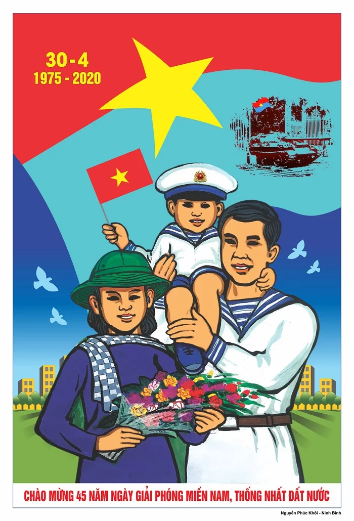 Tải miễn phí bộ tranh cổ động 30/4 đẹp và ấn tượng nhất
